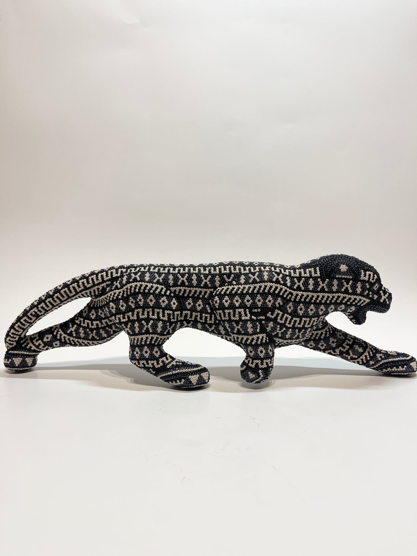 Large jaguar black, white and silver