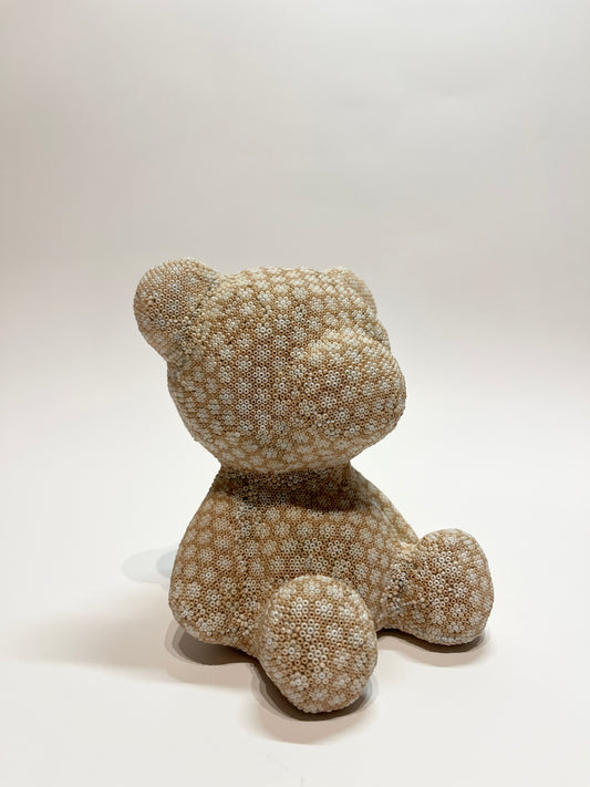 Medium teddy bear brown and white