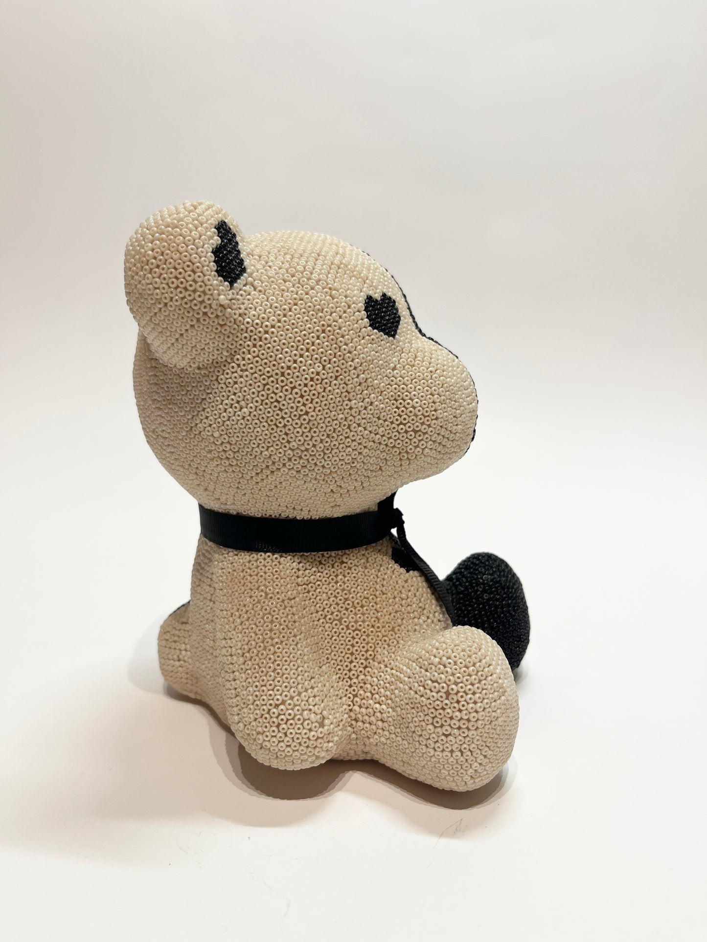 Medium teddy bear black and white